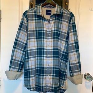 Tommy Bahama Plaid Long sleeves Men’sShirt Large